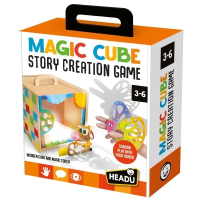 Headu - Set creativ Cub din lemn creeaza povesti magice 3-6 ani foto