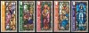 GIBRALTAR 1997 - Religie, vitralii /serie completa MNH, Nestampilat