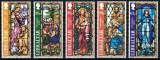 Timbre Gibraltar 1997 - Serie Completa Religie Vitralii MNH, Colectie Straine Dupa 1950