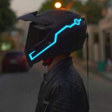 Benzi led pentru casc&Auml; moto, set 2 buc&Auml;&Egrave;i, alb, autoadezive, telecomand&Auml; cu fir, 2xaaa, AVEX