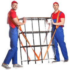 Set 2 Curele Ajustabile, Ham pentru 2 Persoane pentru ridicare/transport greutati, Rezistenta 1000kg, Portocaliu