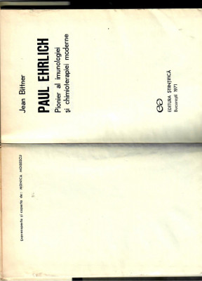 Paul Ehrlich, pionier al imunologiei si chimioterapiei moderne, Jean Bittner foto