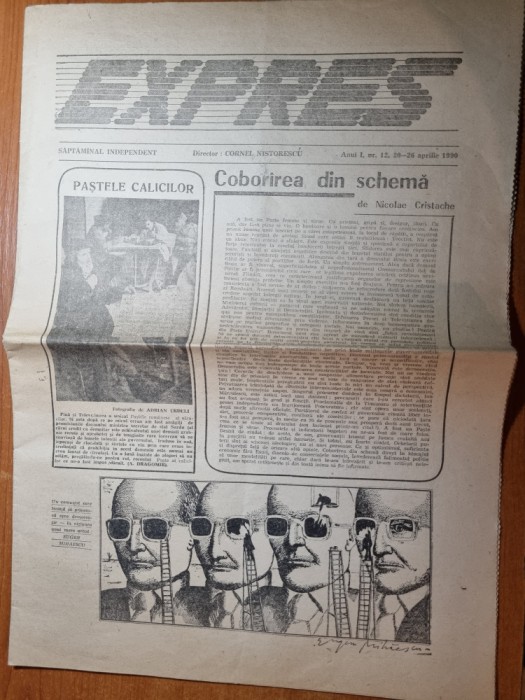 ziarul expres 20-26 aprilie 1990- art interviu radu campeanu