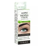 Vopsea pudra pentru sprancene Henna Venita, 01, negru, 4 g