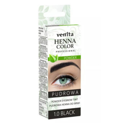 Vopsea pudra pentru sprancene Henna Venita, 01, negru, 4 g foto