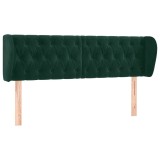 Cumpara ieftin Tablie de pat cu aripioare verde inchis 147x23x78/88 cm catifea