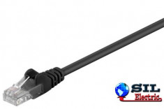 Cablu UTP cat5e mufat 25m patch cord negru foto