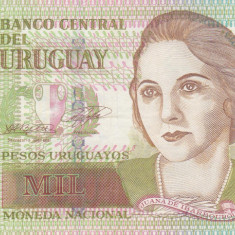 Bancnota Uruguay 1.000 Pesos Uruguayos 2008 - P91b XF ( sub valoarea nominala )