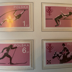 polonia - Timbre sport, jocurile olimpice 1980, nestampilate MNH