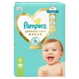Scutece Premium Care marimea6 13+ kg, 38 bucati, Pampers