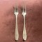 2 FURCULITE CU MONOGRAMA &quot;FH&quot;, ARGINTATE SI MARCATE &quot;AWS WELLNER SILBER&quot; L18,5CM