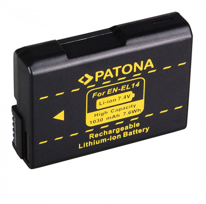 Acumulator replace Patona EN-EL14 EN EL14 ENEL14 1030mAh pentru Nikon CoolPix-1134