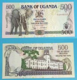 Uganda 500 Shillings 1996, Bancnota UNC, Elefant, Serie EG448032, P#35, Bancnota Straine Africa