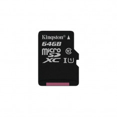 Card de memorie Kingston microSDXC Canvas Select 80R 64GB Clasa 10 UHS-I U1 80 Mbs foto