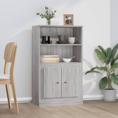 vidaXL Dulap &icirc;nalt, sonoma gri, 60x35,5x103,5 cm, lemn prelucrat
