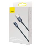 CABLU alimentare si date Baseus Crystal Shine, Fast Charging Data Cable pt. smartphone, USB la Lightning Iphone 2.4A, 2m, negru &amp;quot;CAJY000101&amp;quot;
