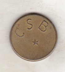 bnk jt Romania - jeton CSB - FV - varianta stele in 5 raze