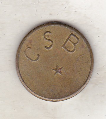 bnk jt Romania - jeton CSB - FV - varianta stele in 5 raze foto