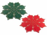 Cumpara ieftin Set 18 suporturi farfurii Craciun textil multicolor &Oslash; 34,5 cm