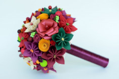 Buchet flori hartie mireasa LJBV009 foto