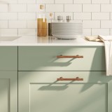 vidaXL M&acirc;nere de dulap, 10 buc., bronz, 96 mm, oțel inoxidabil
