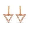 Cercei Aur 14k Triunghi Zirconiu - Eleganți, Moderni, Bijuterii Aur Femei