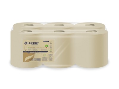 Rola prosop derulare centrala Lucart EcoNatural L-ONE MAXI 450, 2 str, 163 m/rola, 6 role/bax foto