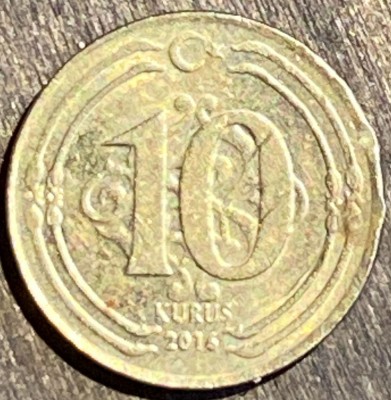MONEDA TURCIA, 10 KURUS 2016/ SE VINDE MONEDA DIN POZE / P foto