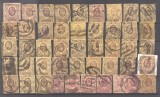 Great Britain 1902 Lot King Edward VII x 46 3P Mi.108A K.14, used M.113, Stampilat