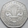 Moneda 50 Pence 2007 Marea Britanie Scouting Movement KM#1073
