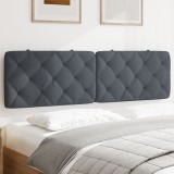 VidaXL Pernă tăblie de pat, gri &icirc;nchis, 180 cm, catifea 374740