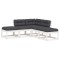 Set canapele de gradina cu perne 5 piese alb lemn masiv de pin