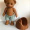 (X) Ursulet / urs vintage Max Zapf Germany &#039;94, 40 cm, plastic, cu olita Zapf