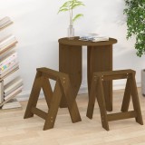 vidaXL Scaune, 2 buc., maro miere, 40x40x45 cm, lemn masiv de pin