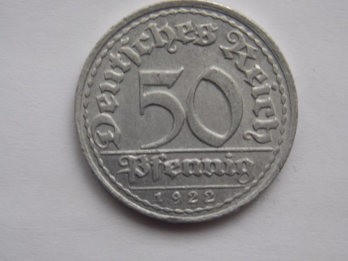 50 PFENNIG 1922 D GERMANIA