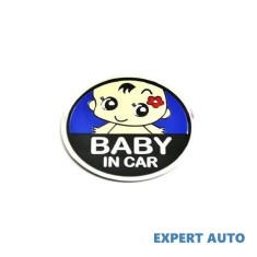 Abtibild &amp;ldquo;baby in car&amp;rdquo; fundal albastru -forma in relief cod:ts-122 Alta marca Alt model #7 foto