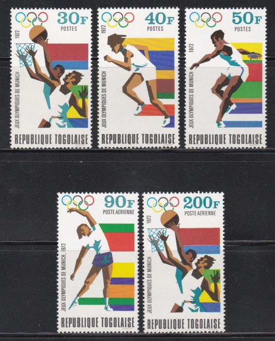 Togo 1972 - Jocurile Olimpice - Munchen, Serie + PA, MNH
