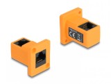 Modul D-type de retea RJ45 M-M unghi 90 grade orange, Delock 87997