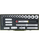Trusa chei tubulare in cutie de metal, Proxxon 23000, 1/2&quot;, 29 buc