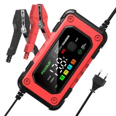 Redresor Auto Digital FOXSUR 12V 7A cu Ecran LED, &Icirc;ncărcare Baterii Auto și Moto 4Ah-140Ah, Funcție de Reparație prin Impulsuri, Protecție Supratensiu