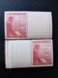 Boemia și Moravia 1943 Reinhard Heydrich Mască Mortuară Perechi Alternante &icirc;n Șah 120h+380h cu C&acirc;mpuri Albe MNH Neștampilat - A0029