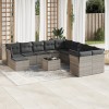 Gossi set canapele de gradina cu perne, 12piese gri deschis poliratan