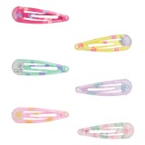 Set 6 Clame de Păr Metalice cu Modele Flori și Animale, Culori Pastel, 5 cm, CMCLASS