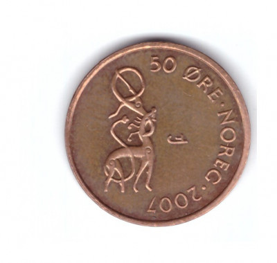 Moneda Norvegia 10 ore 2007, stare excelenta, curata foto