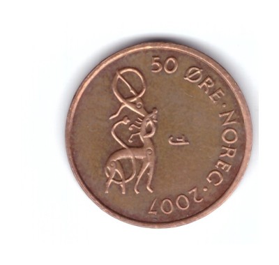 Moneda Norvegia 10 ore 2007, stare excelenta, curata foto