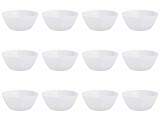 Set 12 Boluri Opal Alb, 2.9L, Vervo.ro - Boluri Rotunde Rezistente, универсален pentru Salate, Supe, Paste