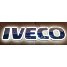 Sigla capota cromata IVECO iluminata NEON ALB