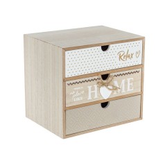 Cutie depozitare decorativa, 3 sertare, 20x15x18 cm, Lemn, ATU-088945 foto
