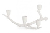 Cumpara ieftin Set 2 suporturi lumanari metal alb Hisar 43x24x16.5 cm