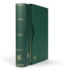 Clasor timbre PREMIUM 32file / 64pagini negre, cu caseta de protectie, verde